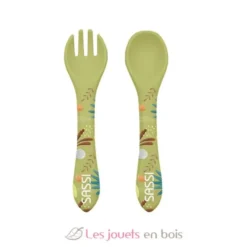 Couverts en silicone Cracky le dinosaure - Sassi Junior