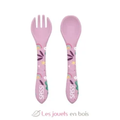 Couverts en silicone Sparkly la licorne - Sassi Junior