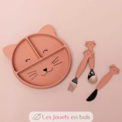 Couverts 3 pièces en silicone Mrs Cat - Trixie