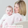 Couverture tricot de coton - Rose - Lulujo
