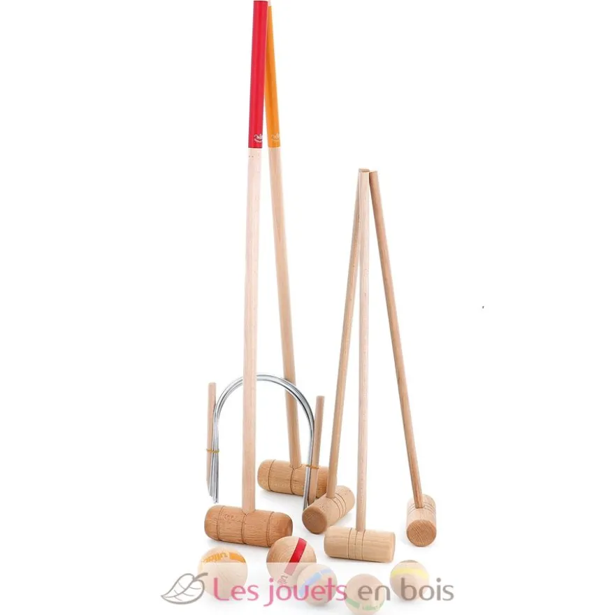 Croquet famille 2 adultes et 3 enfants - Vilac