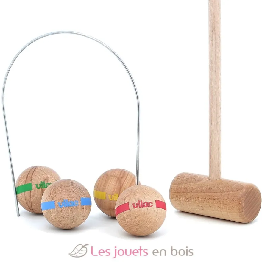 Croquet famille 2 adultes et 3 enfants - Vilac