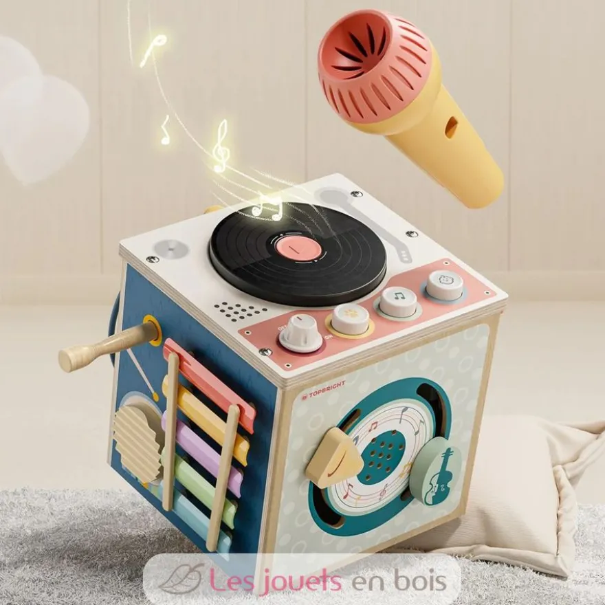 Cube d'activité musicale - Bois et plastique - Topbright