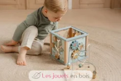 Cube d'activités en bois bleu Forest Friends - Little Dutch
