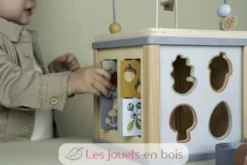 Cube d'activités en bois bleu Forest Friends - Little Dutch