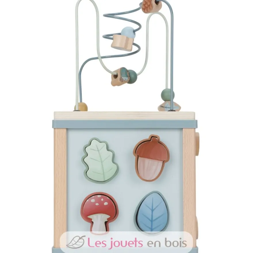 Cube d'activités en bois bleu Forest Friends - Little Dutch