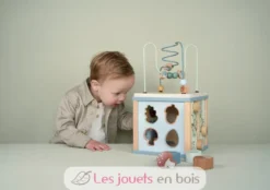 Cube d'activités en bois bleu Forest Friends - Little Dutch