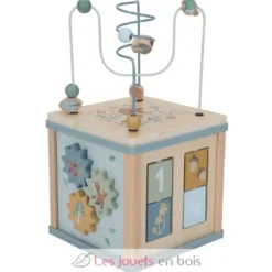 Cube d'activités en bois bleu Forest Friends - Little Dutch