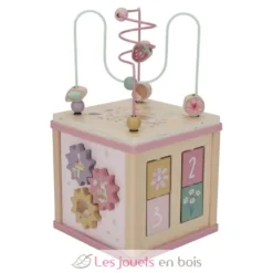Cube d'activités en bois rose Fairy Garden - Little Dutch