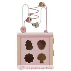Cube d'activités en bois rose Fairy Garden - Little Dutch