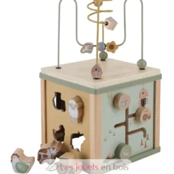 Cube d'activités en bois vert Little Farm - Little Dutch