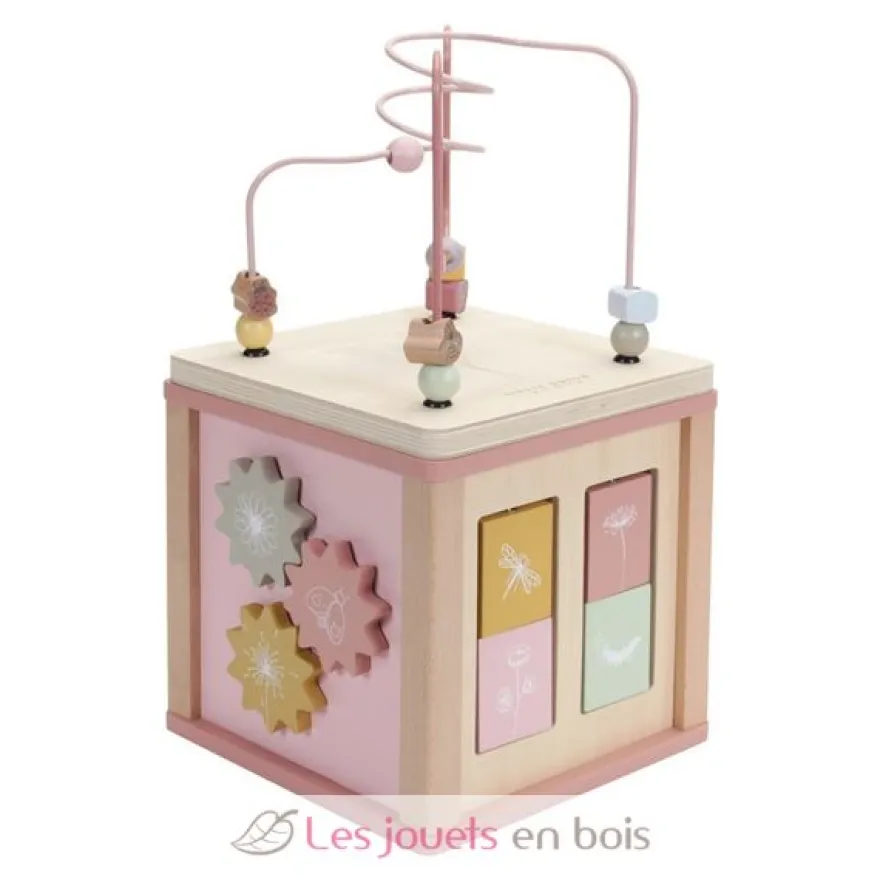 Cube d'activités en bois Wild Flowers - Little Dutch