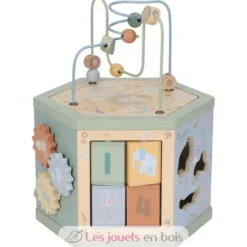 Cube d'activités hexagonal en bois Safari Friends - Little Dutch