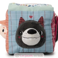 Cube d'activités Louis le loup en tissu - Lilliputiens