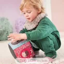 Cube d'activités Louis le loup en tissu - Lilliputiens