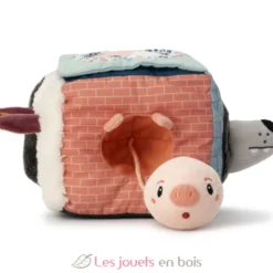 Cube d'activités Louis le loup en tissu - Lilliputiens