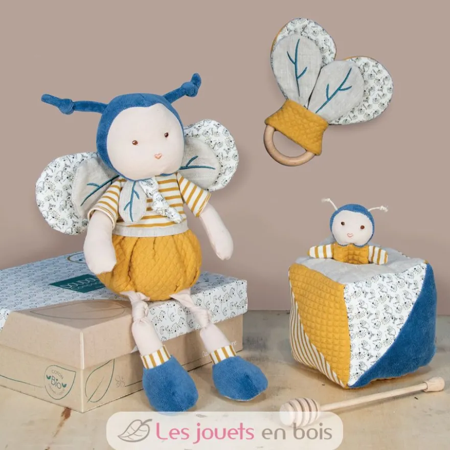 Cube d'activités Pollen l'Abeille Bio - Doudou et Compagnie