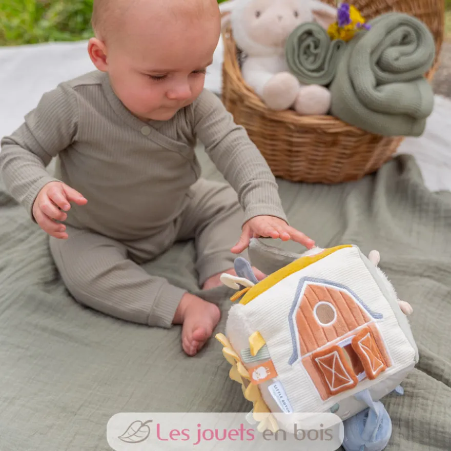 Cube d'activités Soft Little Farm - Little Dutch