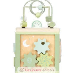 Cube de motricité en bois vert - Small Foot