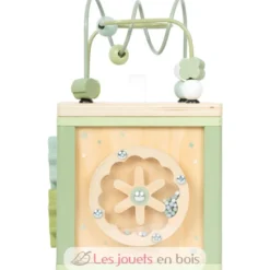 Cube de motricité en bois vert - Small Foot