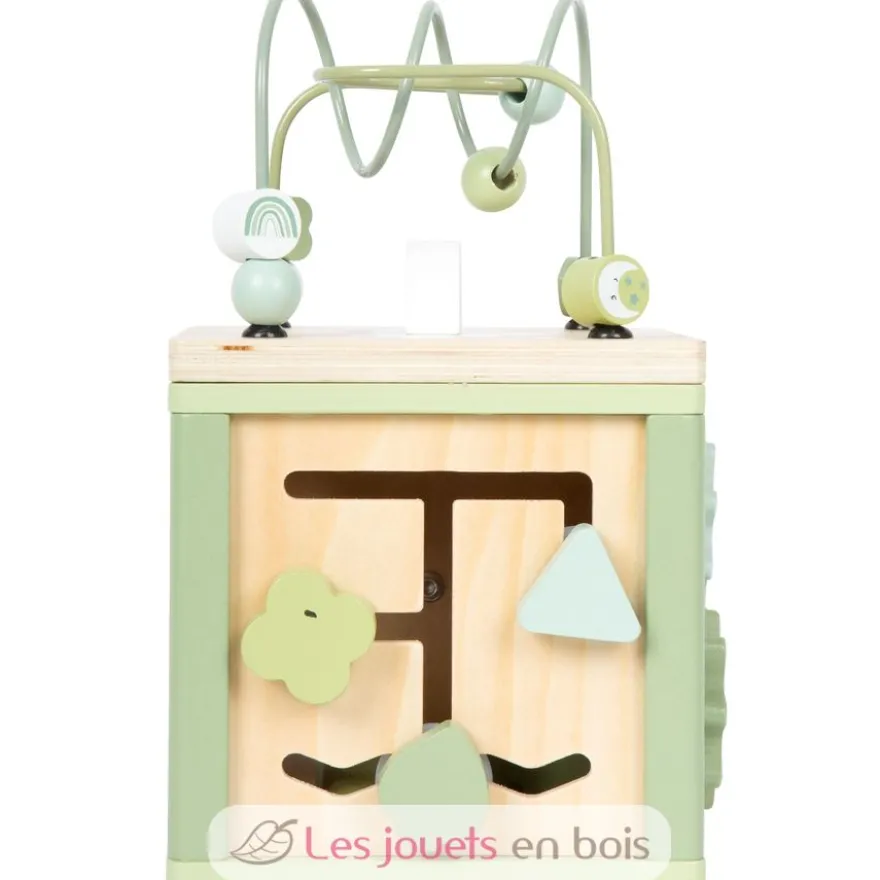 Cube de motricité en bois vert - Small Foot