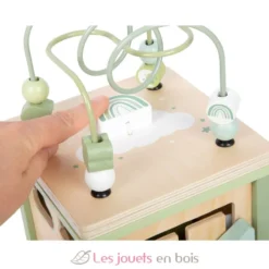 Cube de motricité en bois vert - Small Foot
