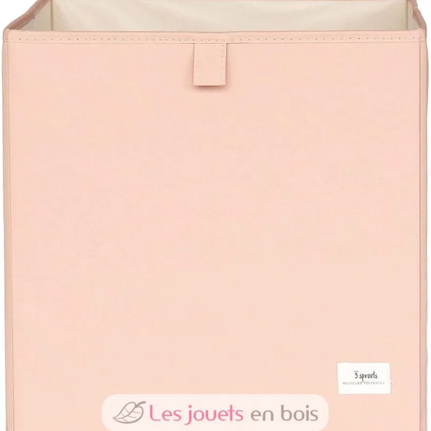Cube de rangement recyclé uni argile - 3 Sprouts