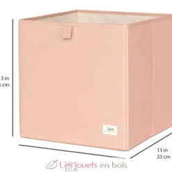 Cube de rangement recyclé uni argile - 3 Sprouts