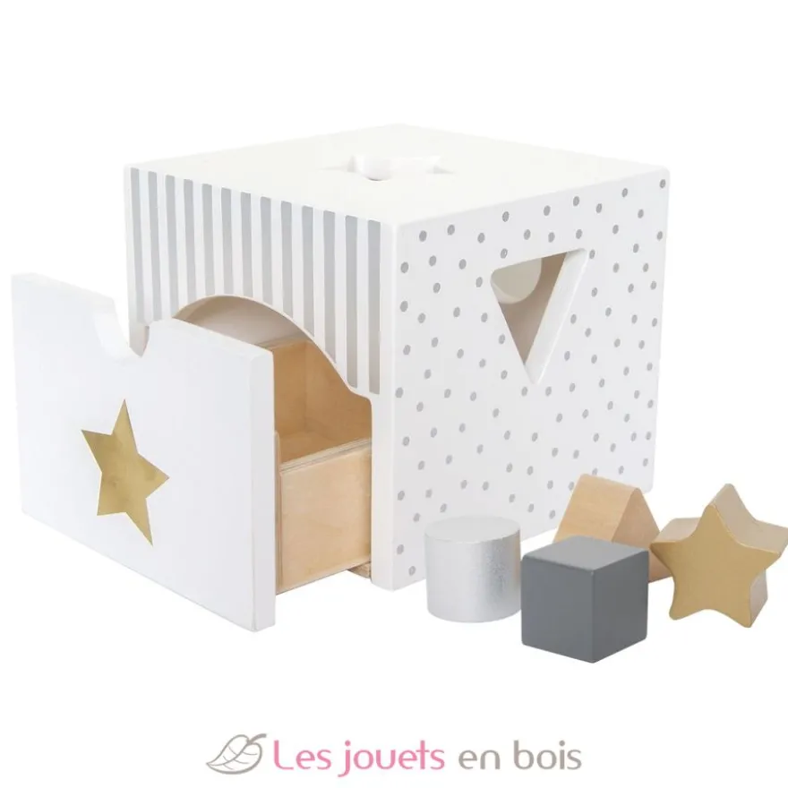 Cube d'éveil en bois Silver - JaBaDaBaDo