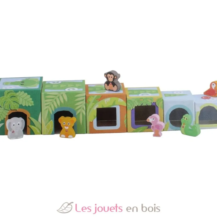 Cubes empilables et animaux Savane - Sevi