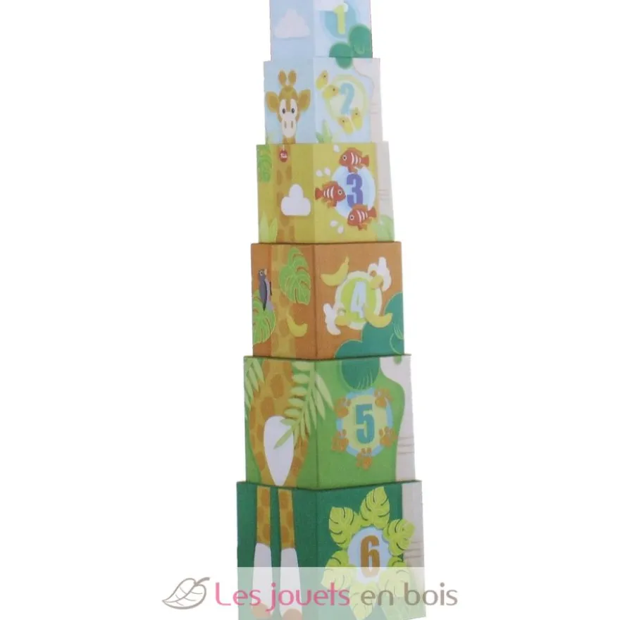 Cubes empilables et animaux Savane - Sevi