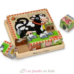 Cubes en bois animaux de la ferme - Melissa & Doug