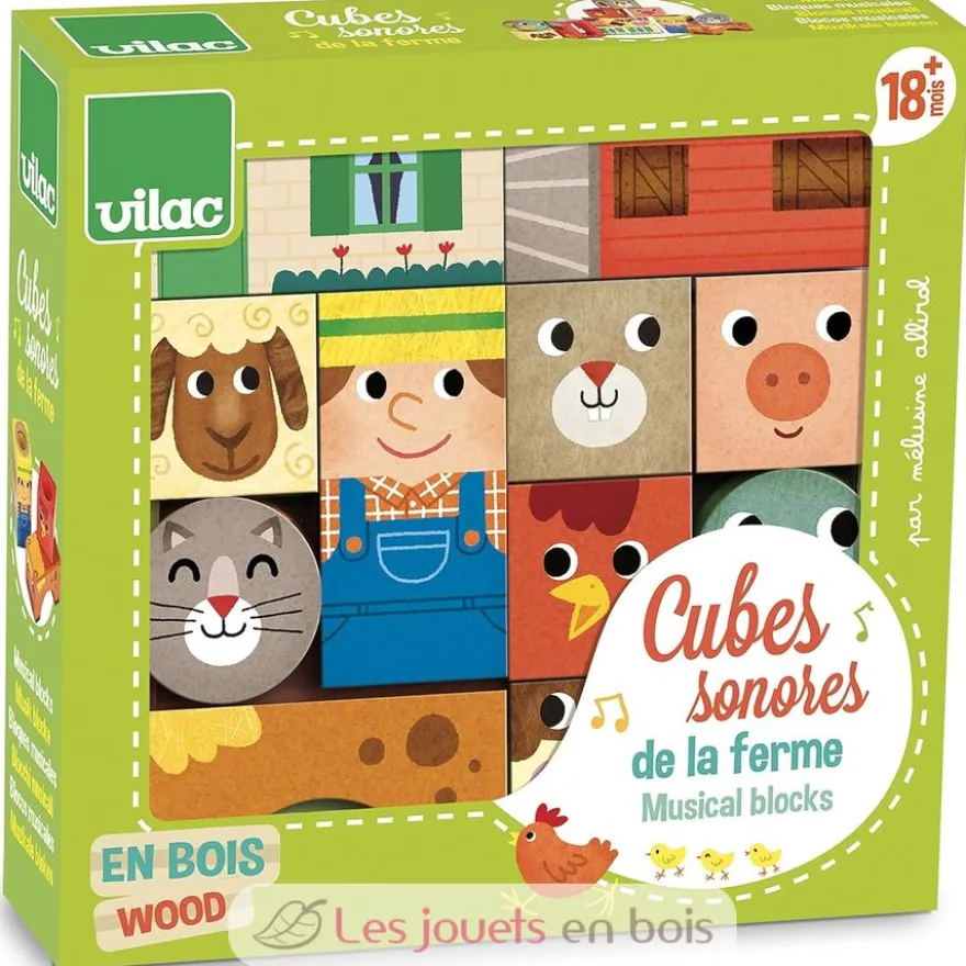 Cubes sonores de la ferme - Vilac