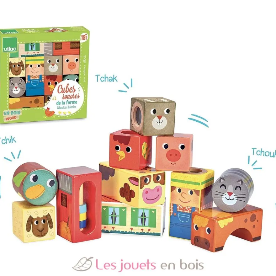 Cubes sonores de la ferme - Vilac