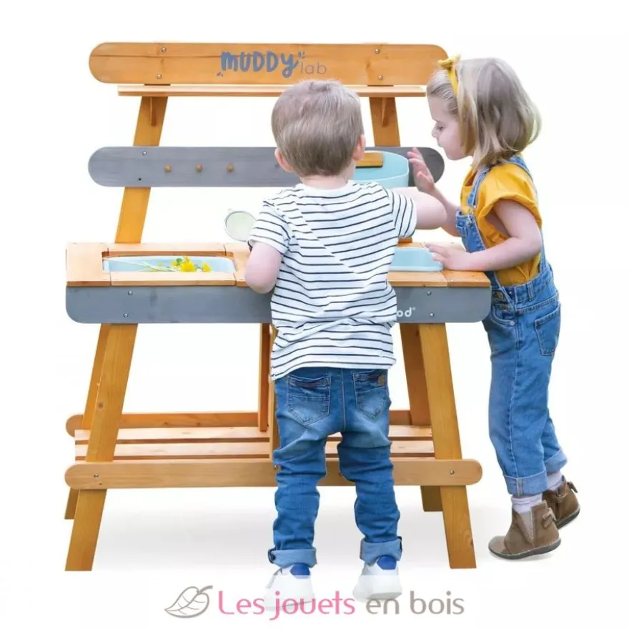 Cuisine d'extérieur en bois Muddy Lab marron - Janod