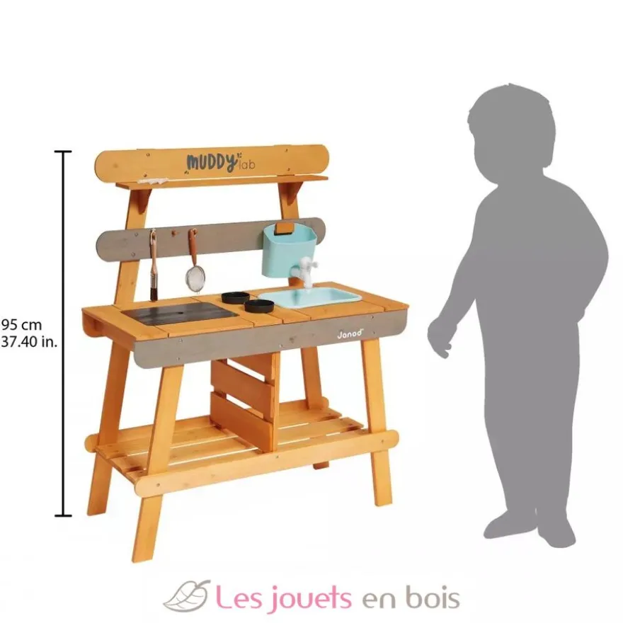Cuisine d'extérieur en bois Muddy Lab marron - Janod