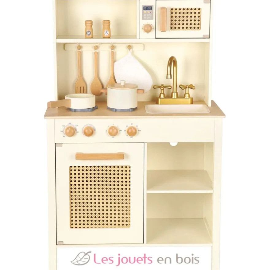 Cuisine en bois et rotin - New Classic Toys