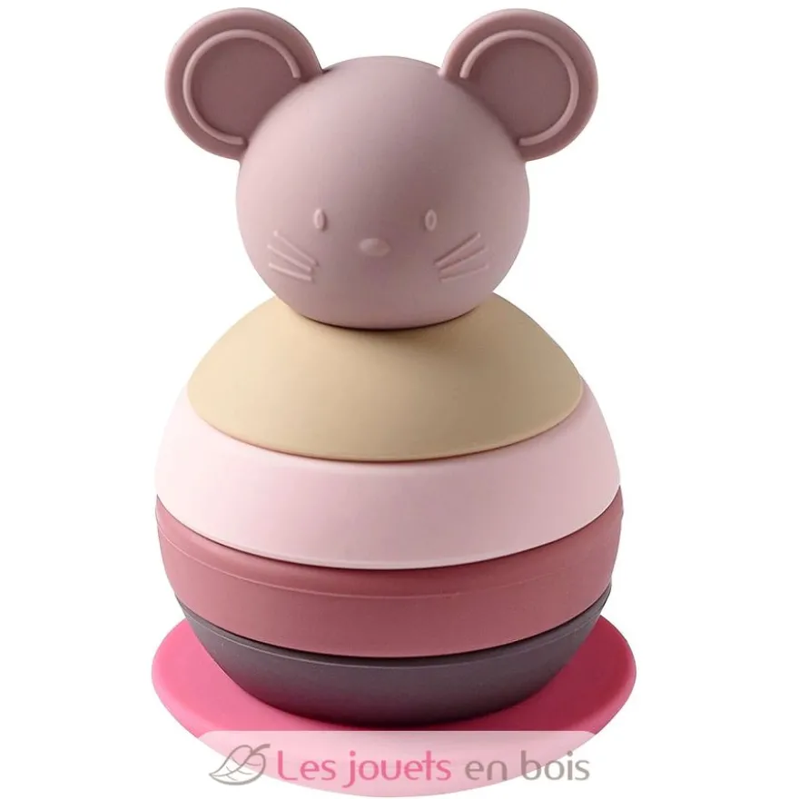 Culbuto empilable souris rose - Nattou