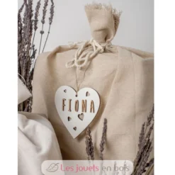 Cœur de Noël personnalisable bois blanc - Vintiun