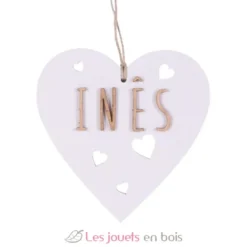 Cœur de Noël personnalisable bois blanc - Vintiun