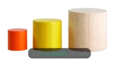 Cylindres imbriqués jaune orange Plan Toys