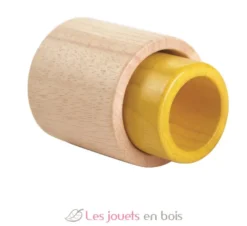 Cylindres imbriqués jaune orange Plan Toys