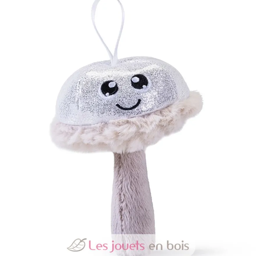 Déco champignon à suspendre argenté - Trudi