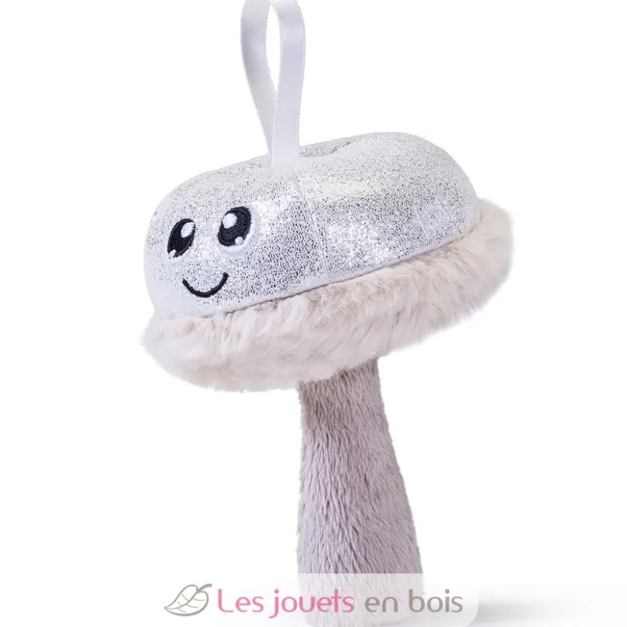 Déco champignon à suspendre argenté - Trudi