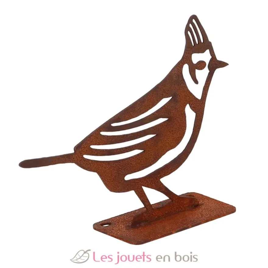 Décoration de jardin en acier rouillé Mésange huppée - Esschert Design
