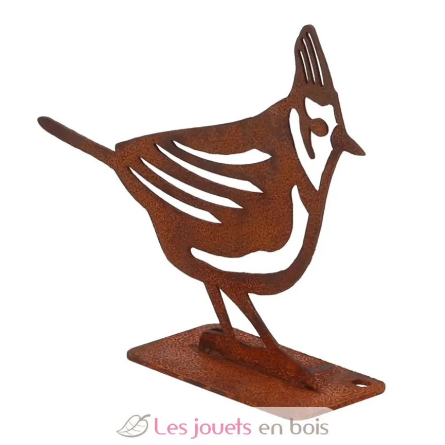 Décoration de jardin en acier rouillé Mésange huppée - Esschert Design