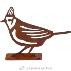 Décoration de jardin en acier rouillé Mésange huppée - Esschert Design