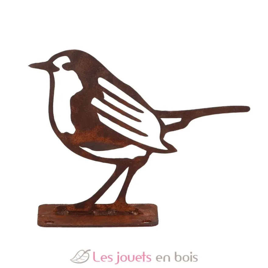 Décoration de jardin en acier rouillé Rouge gorge - Esschert Design