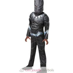 Déguisement Black Panther avec muscles 7-8 ans - Rubies