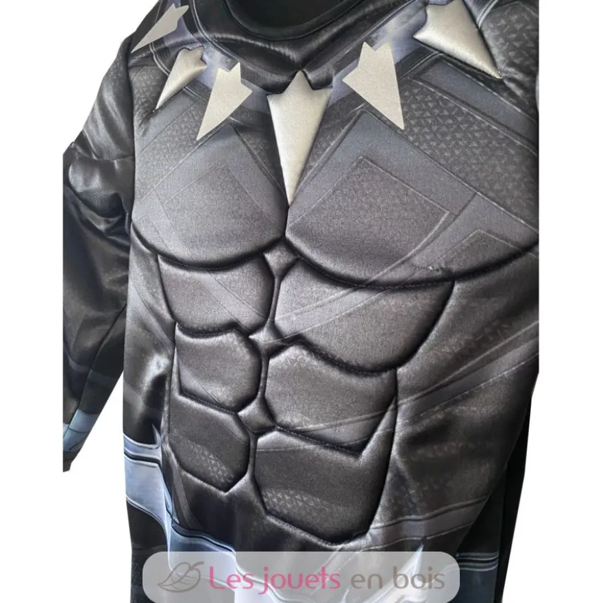 Déguisement Black Panther avec muscles 7-8 ans - Rubies